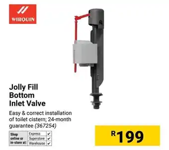 Builders Warehouse Wirquin Jolly Fill Bottom Inlet Valve offer