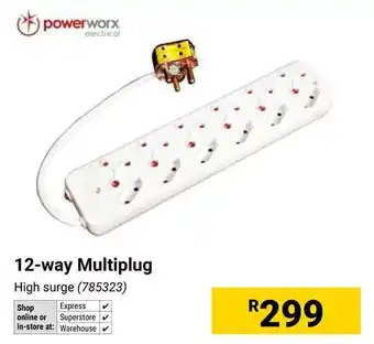 Builders Warehouse Powerworx 12-way Multiplug offer