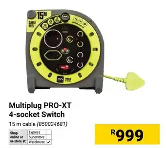 Builders Warehouse Multiplug PRO-XT 4-socket Switch offer