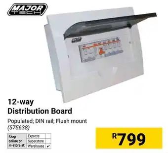 Builders Warehouse Major Tech 12-way Distribution Board offer
