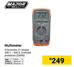 Builders Warehouse Major Tech Multimeter offer