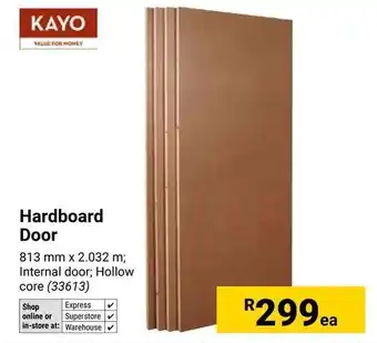 Builders Warehouse KAYO Hardboard Door offer