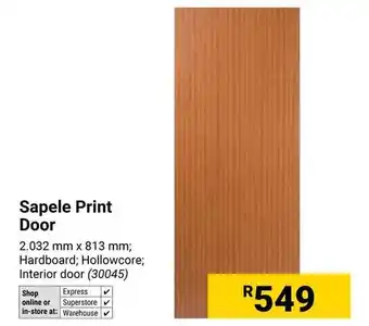 Builders Warehouse Sapele Print Door offer