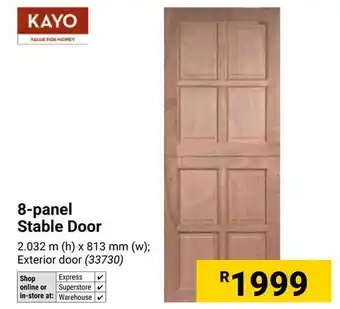 Builders Warehouse KAYO 8-panel Stable Door offer