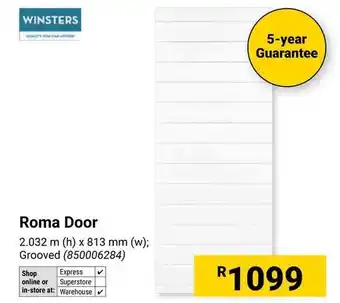 Builders Warehouse Winsters Roma Door offer
