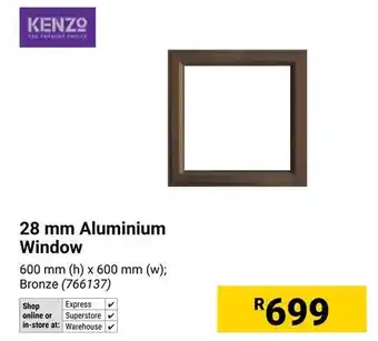 Builders Warehouse Κenzo Aluminium Window offer