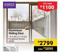 Builders Warehouse Kenzo Aluminium Sliding Door offer