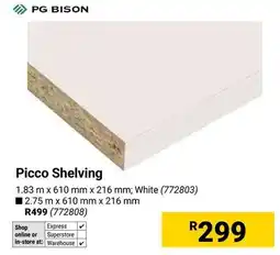 Builders Warehouse PG Bison Picco Shelving offer