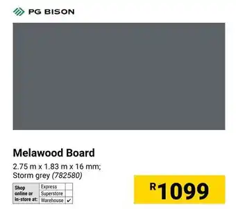 Builders Warehouse PG Bison Melawood Board offer
