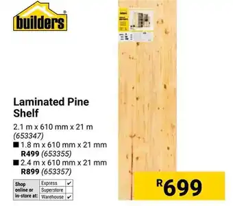 Builders Warehouse Builders Laminated Pine Shelf offer