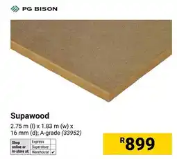 Builders Warehouse PG Bison Supawood offer