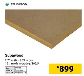 Builders Warehouse PG Bison Supawood offer