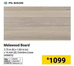 Builders Warehouse PG Bison Melawood Board offer