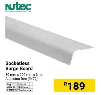 Builders Warehouse Nutec Socketless Barge Board offer
