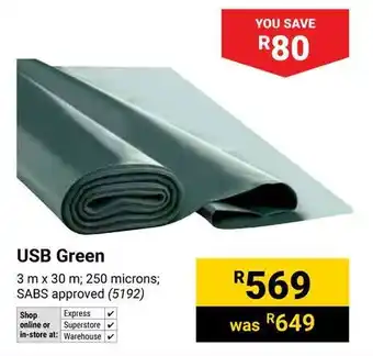 Builders Warehouse USB Green offer