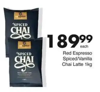 Save Hyper Red Espresso Spiced/ Vanilla Chai Latte offer