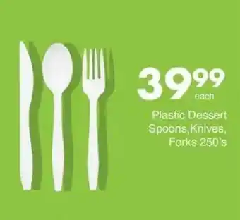Save Hyper Plastic Dessert Spoons, Knives, Forks offer