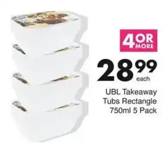 Save Hyper UBL Takeaway Tubs Rectangle offer