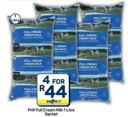 Pick n Pay Hypermarket PnP Full Cream Milk 1 Litre Sachet offer