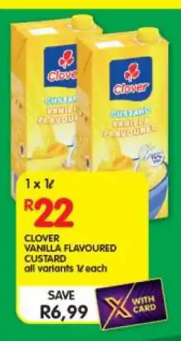 Shoprite CLOVER Vanilla Flavoured Custard offer