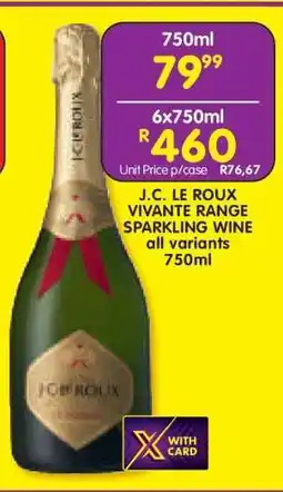 Shoprite J.C. Le Roux Vivante Range Sparkling Wine offer