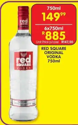 Shoprite RED SQUARE ORIGINAL VODKA 750ml offer
