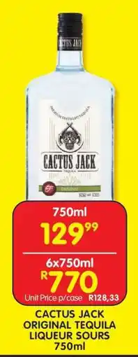 Shoprite CACTUS JACK ORIGINAL TEQUILA LIQUEUR SOURS 750ml offer