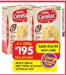 Shoprite Nestlé Cerelac Baby Cereal offer
