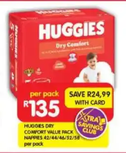 Shoprite HUGGIES DRY COMFORT VALUE PACK offer