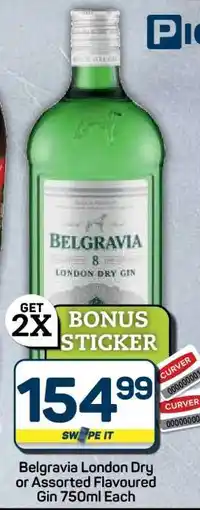 Pick n Pay Hypermarket Belgravia London Dry or Assorted Flavoured Gin offer