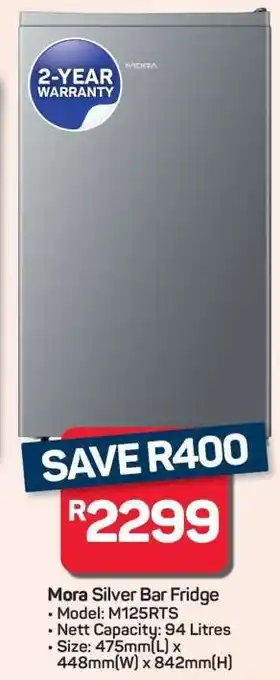 Pick n Pay Hypermarket Mora Silver Bar Fridge offer