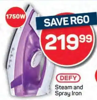 Pick n Pay DEFY Steam and Spray Iron offer