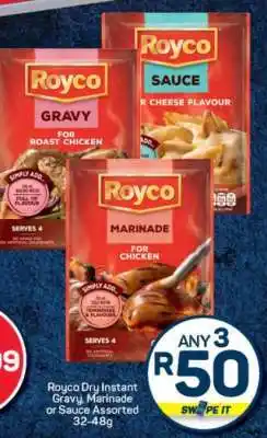 Pick n Pay Royco Dry Instant Gravy, Marinade or Sauce Assorted 32-48g offer