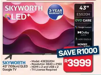 Pick n Pay Hypermarket SKYWORTH 43 (109cm) QLED Google TV offer