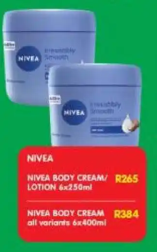 NIVEA BODY CREAM all variants 6x400ml