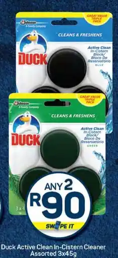 Pick n Pay Duck Active Clean In-Cistern Cleaner Assorted 3x45g offer