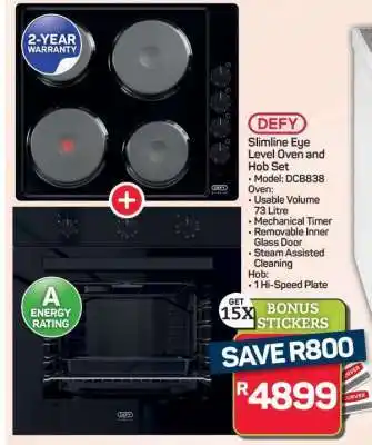 Pick n Pay Hypermarket DEFY Slimline Eye Level Oven and Hob Set offer
