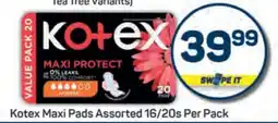 Pick n Pay Kotex Maxi Pads Assorted 16/20s Per Pack offer