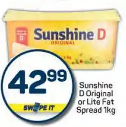 Pick n Pay Sunshine D Original or Lite Fat Spread 1kg offer