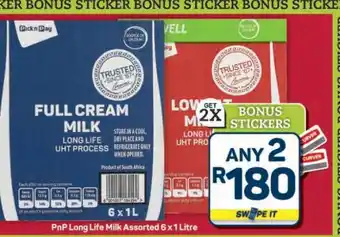 Pick n Pay Hypermarket PnP Long Life Milk Assorted 6 x 1 Litre offer