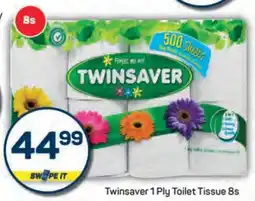 Pick n Pay Twinsaver 1 Ply Toilet Tissue 8s offer