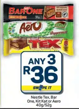 Pick n Pay Hypermarket Nestle Tex, Bar One, Kit Kat or Aero offer