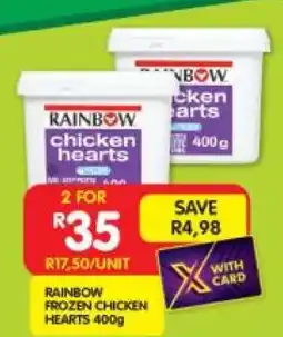 Shoprite RAINBOW FROZEN CHICKEN HEARTS 400g offer
