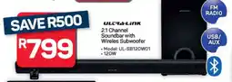 Pick n Pay Hypermarket Ultra-Link 2.1 Channel Soundbar with Wireless Subwoofer offer