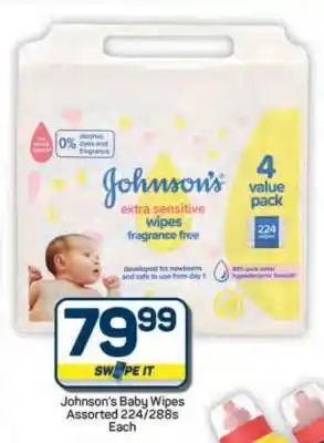 Pick n Pay Hypermarket Johnson's Baby Wipes offer