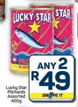 Pick n Pay Hypermarket Lucky Star Pilchards Assorted-400g offer