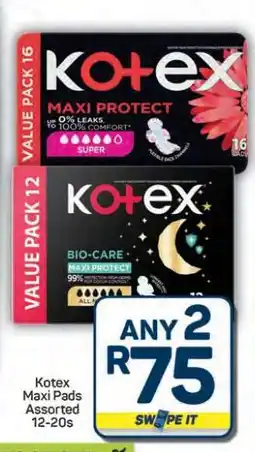 Pick n Pay Hypermarket Kotex Maxi Pads Assorted 12-20s offer