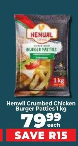 Food Lover's Market Henwil Crumbed Chicken Burger Patties 1 kg offer