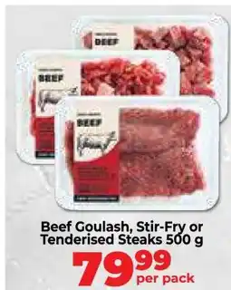 Food Lover's Market Beef Goulash, Stir-Fry or Tenderised Steaks 500 g offer