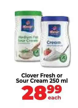 Food Lover's Market Clover Fresh or Sour Cream 250 ml offer